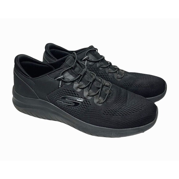Skechers Ultra Flex 2.0 Athletic Sneakers Black Walking Memory Foam Men 12 - Picture 1 of 7